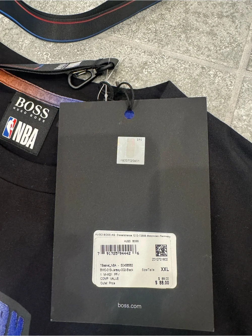 Boss Hugo Boss x NBA Knicks basketball black T-Shirt XXL NEW - Picture 4 of 8